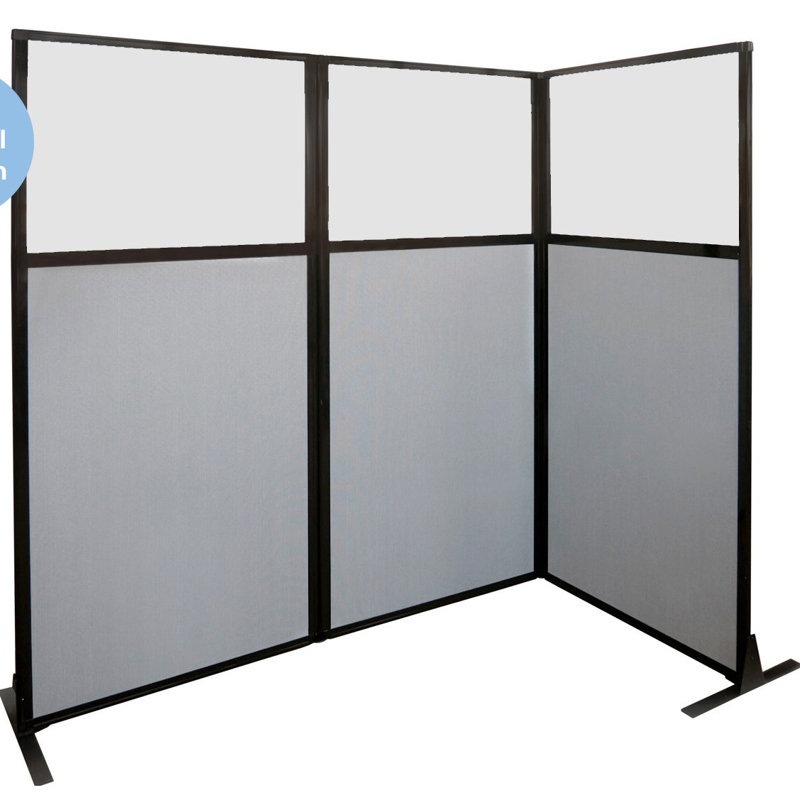 Paravent autoportant, H 70 po x l 99 po, Bleu poudre
