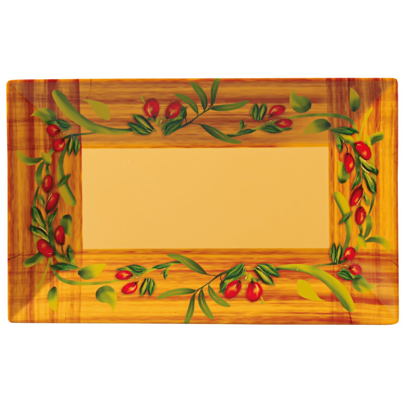 Plateau olive en mélamine rectangulaire