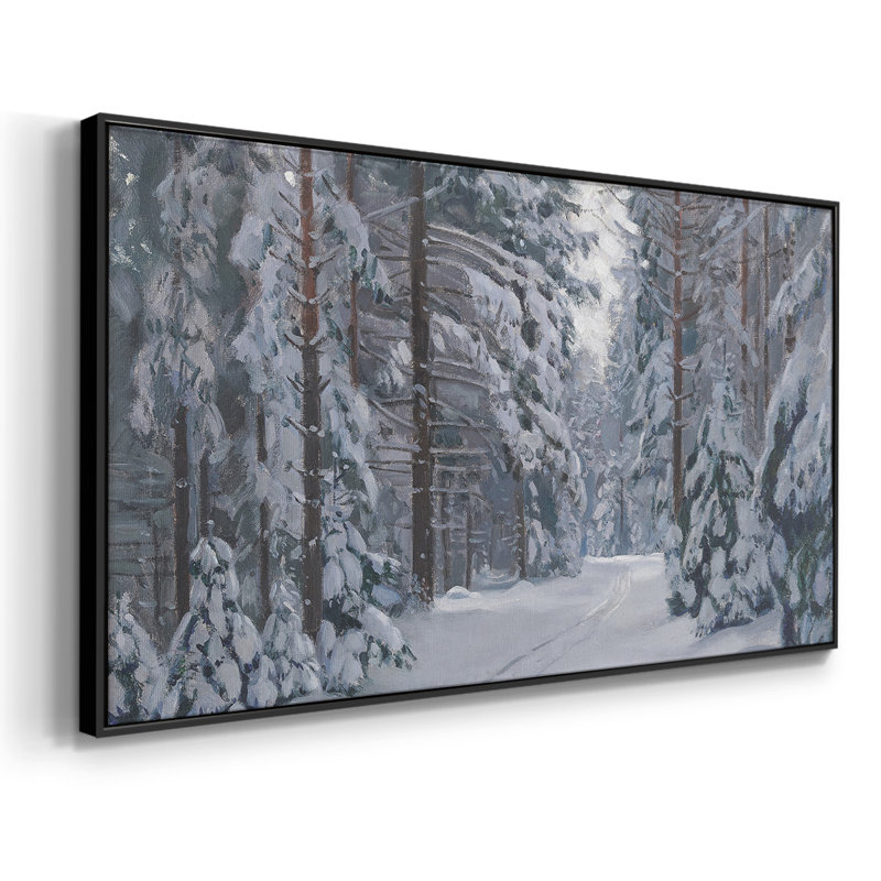 Paysage, série CCGXCV, toile tendue avec châssis, prête à être accrochée, H 21 po x l 41 po, Noir