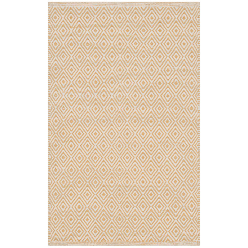 Dryden Hand Woven Cotton Geometric Rug, Rectangle 8' x 10'