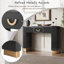 Console moderne avec design à nervures verticales