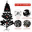 Arbre de Noël noir 6,5 pi avec 250 lumières DEL blanc chaud et 818 branches-1809428204