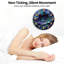10" Round MDF Wall Clock with Silent Quartz Movement and No-Drill Hanging Hook