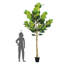 Figuier artificiel 10 pi en pot noir