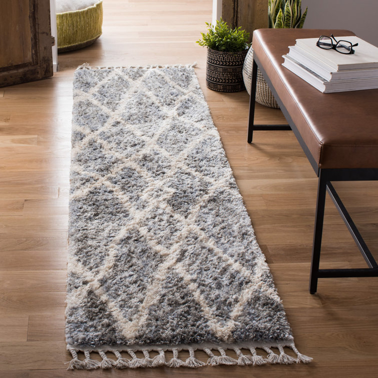 Triplett Fringe Shag Performance Geometric Rug