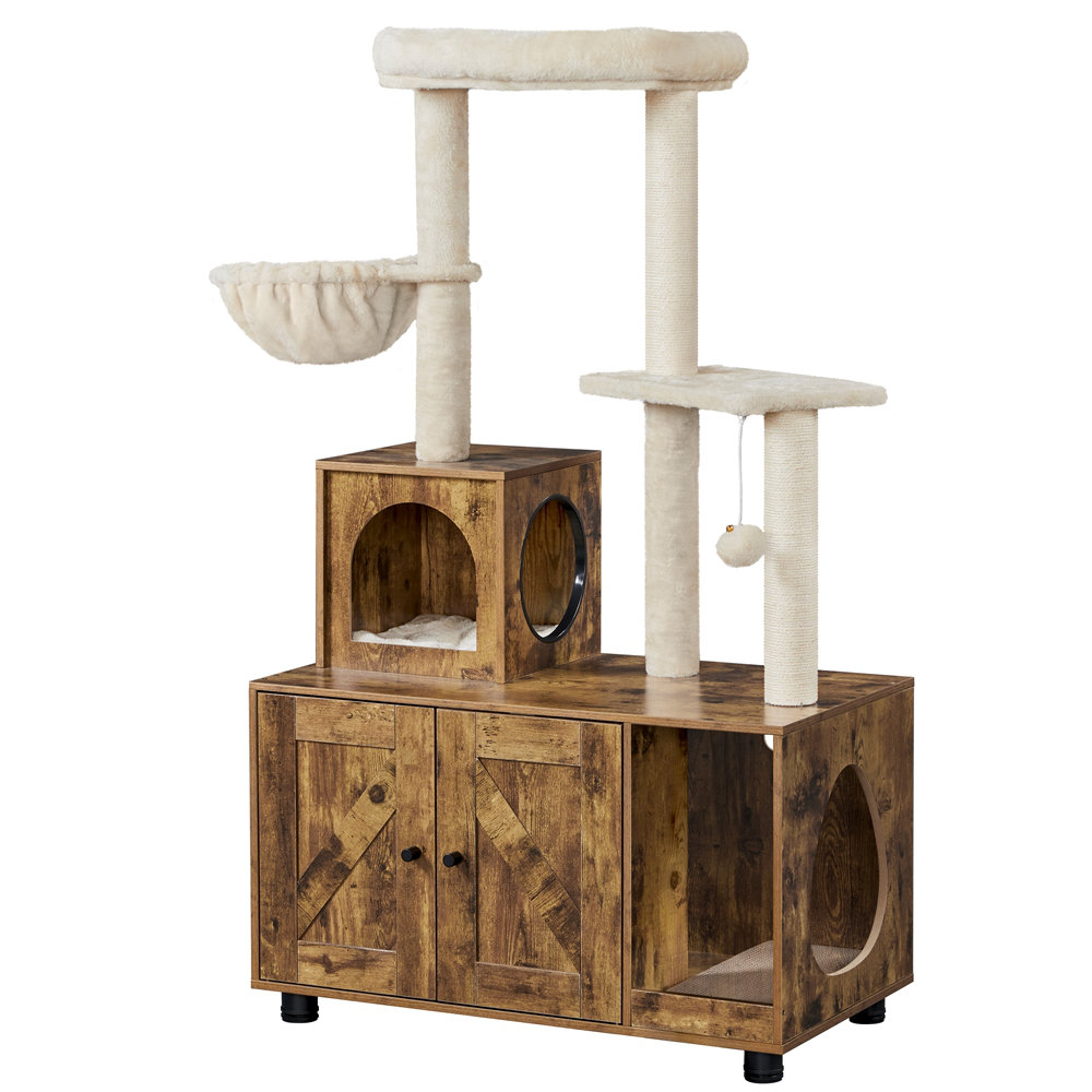 Archie & Oscar™ Farnham Litter Box Enclosure With Cat Tree Tower ...