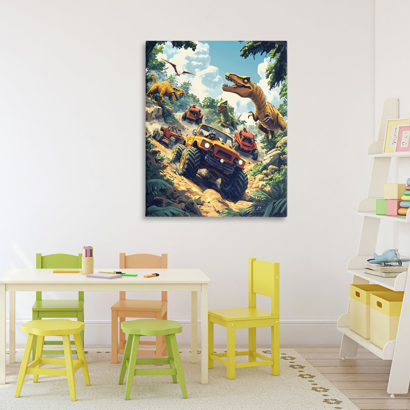 «Dinosaur & Monster Truck Adventure», conception par Creative Studio, H 40 po x l 30 po