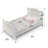 Doll Bed with Bedding and Free Personalization Kit - White Rose