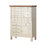 Retro White Solid Wood Accent Cabinet