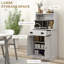 Armoire de cuisine avec trou de câble - Blanc pour support de micro-ondes