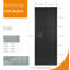 Black Civic Internal Door Prefinished-1127324072