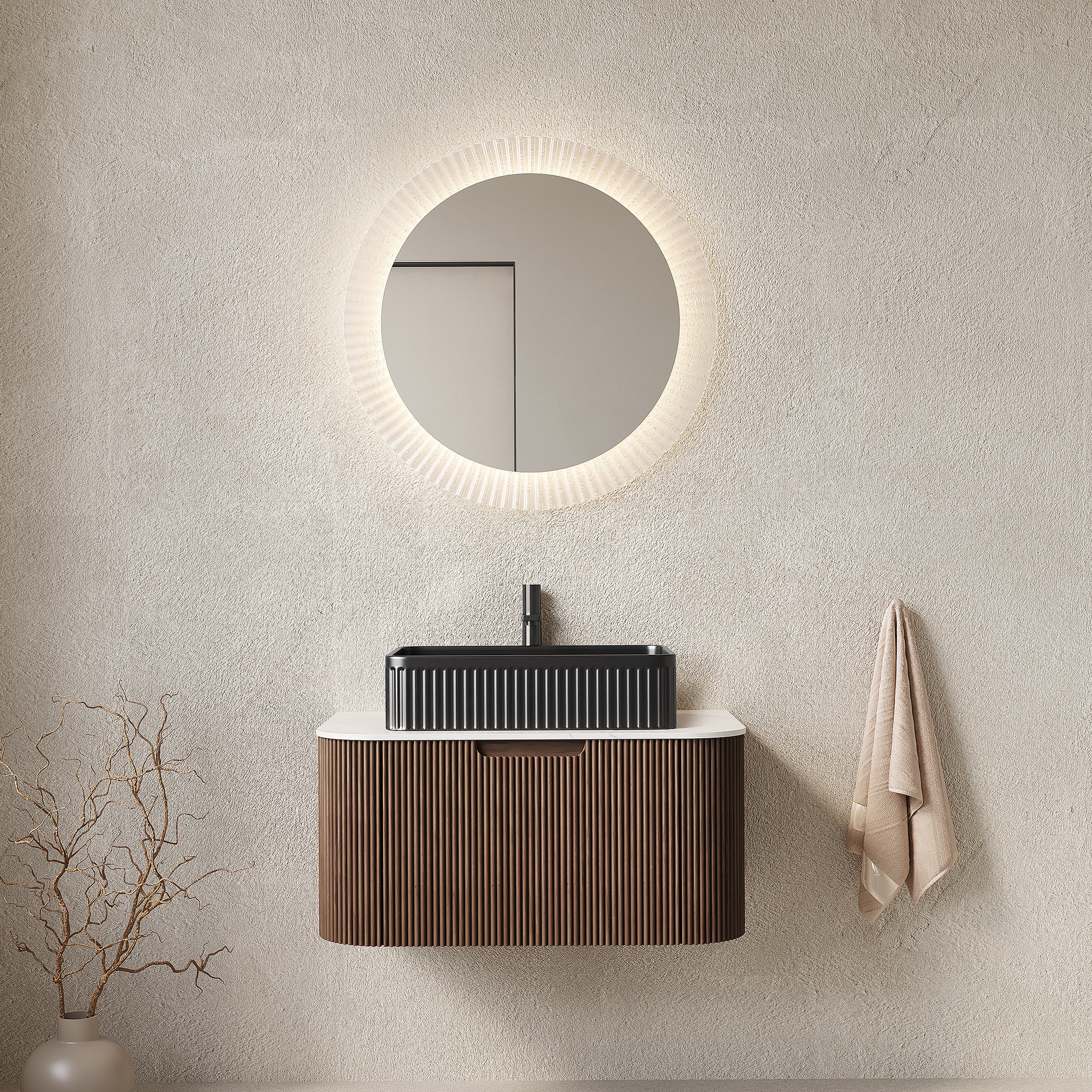 Wrought Studio™ Wall-Mounted Floating Bathroom Vanity With Sink ...