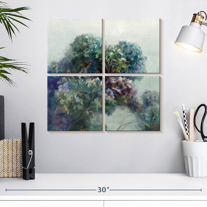 Harnek Abstract Hydrangea, 18" H x 18" W