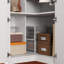 Armoire d'angle en L avec armoire supérieure