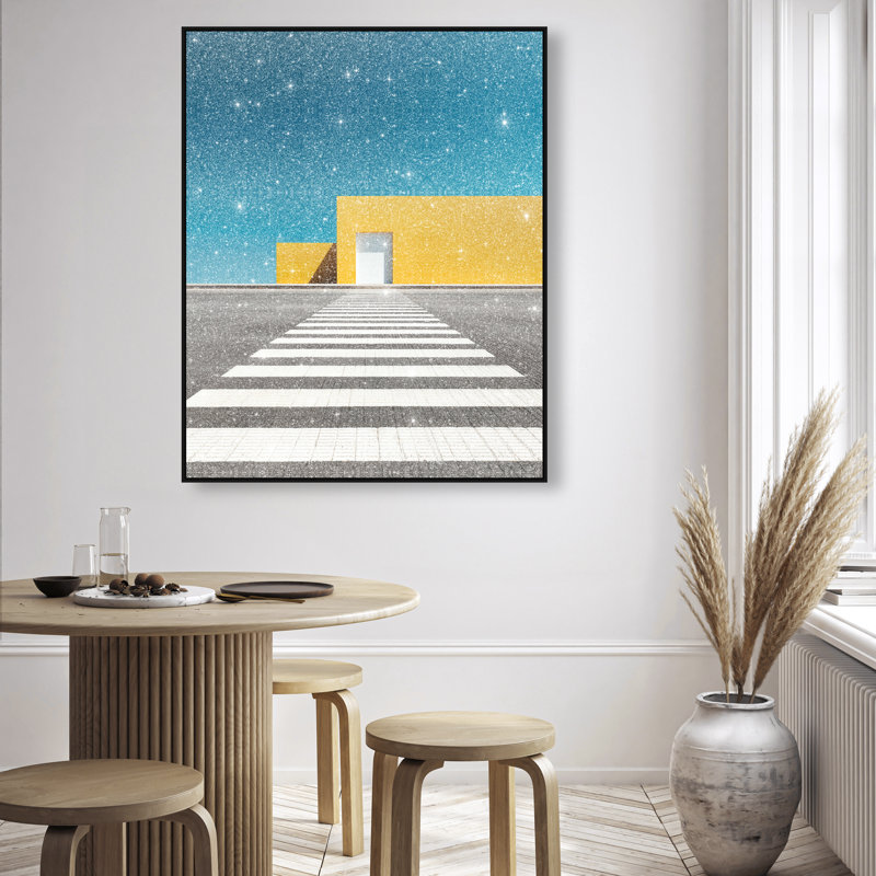 Hue Crossing II Print by Oliver Gal, 25"H x 21"W, Black Floater Frame