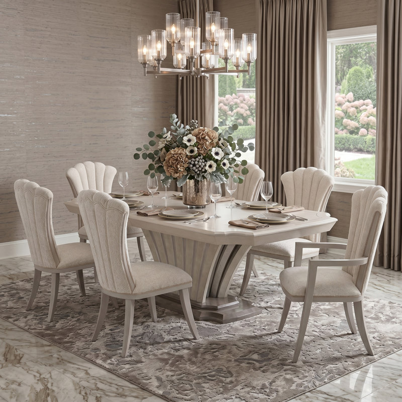 Fantosini 9 - Piece Extendable Dining Set, 7 Pieces: Table, 6 Chairs