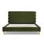 Lit plateforme très grand Stockholm, velours performance vert olive Stockholm