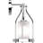  Emery 1-Light Indoor Chrome Vanity Wall Armed Sconce or Wall Mount with Frosted Glass Cylinder Shade