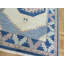 Tapis unique en laine bleu / brun / beige de 3 pi 11 po x 5 pi 11 po Kewaunee