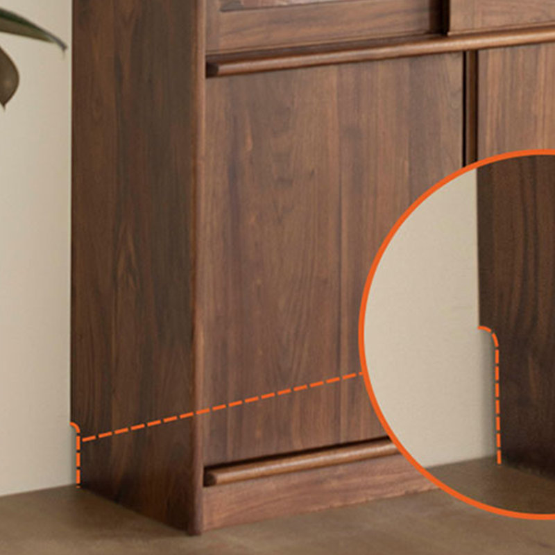 High quality black walnut solid wood bookcase
