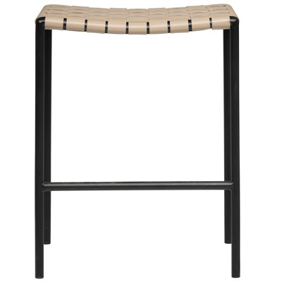 Laimonas Upholstered Counter Stool with Metal Frame
