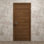 Porte intérieure française pleine 18 x 80 pouces Ego 5000 Chêne Cognac Panneau simple Cadre Poignée Salle de bain Chambre Portes modernes
