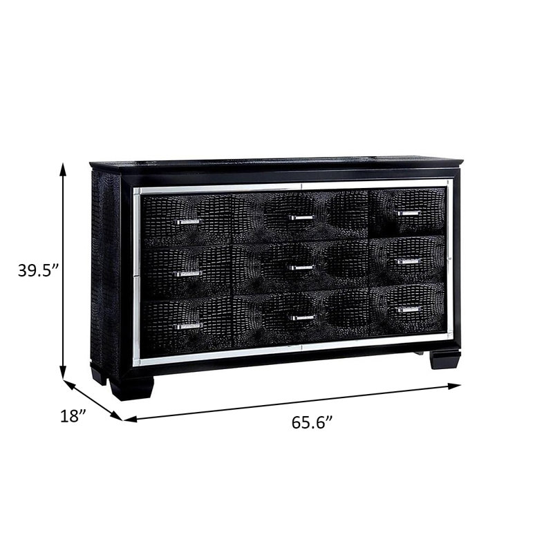Commode Bellanova, noire, Noir