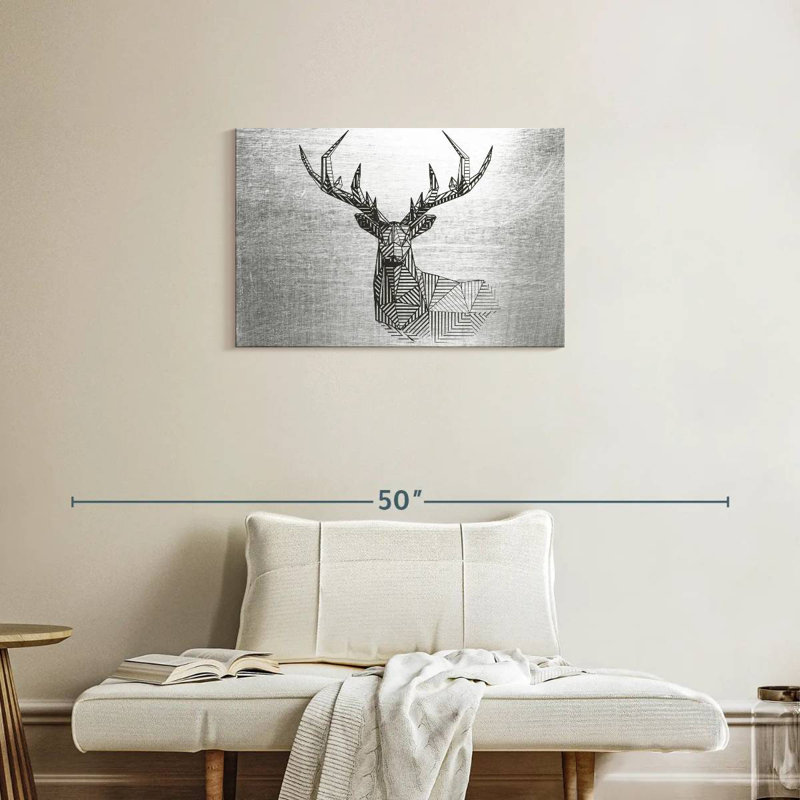 Brampt Geometric Deer, 20" H x 30" W