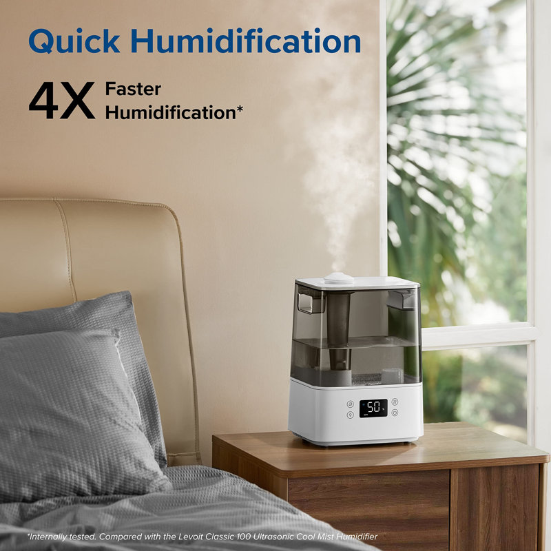Smart Humidifiers For Bedroom Large Room Home,(6L) Cool Mist Top Fill Essential Oil Diffuser For Baby & Plants,Smart App & Voice Control, Rapid Humidification & Auto Mode-Quiet Sleep Mode