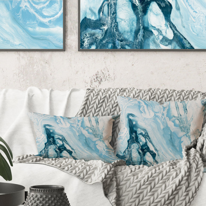 Coussin Blue Wave, 16 po x 16 po
