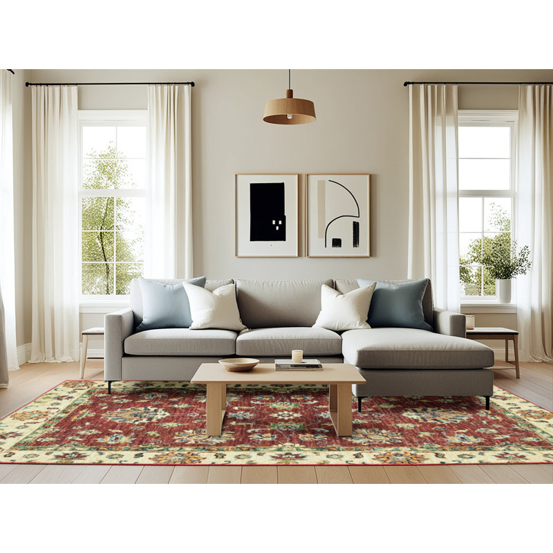Oriental Indoor Rug, Rectangle 6' x 9'
