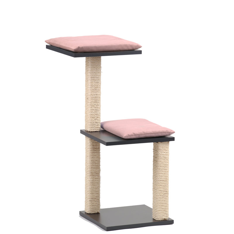 Wesley 87cm H Cat Tree, Anthracite/Pink