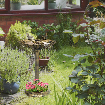 Plastic Stake Birdbath
