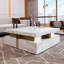 Table basse moderne carrée avec rangement à 4 tiroirs de 33,5 po