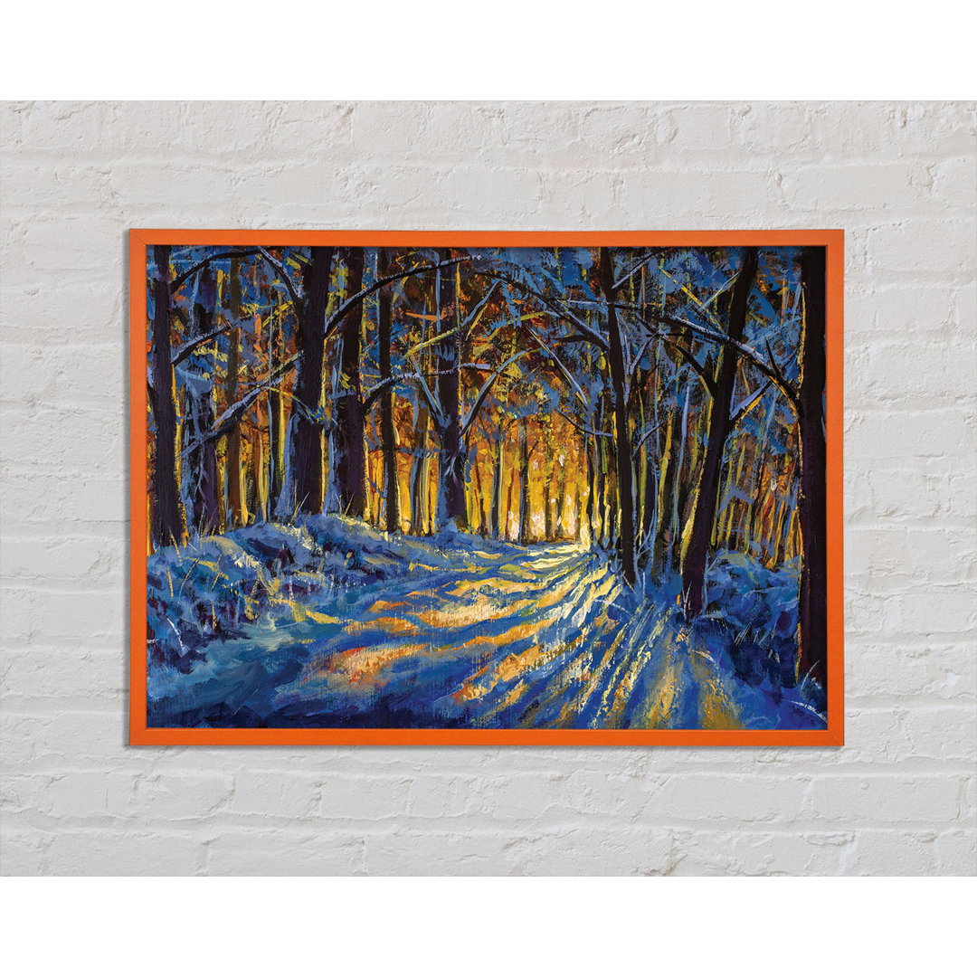 Snowy Winters Forest - Einzelner Bilderrahmen Kunstdrucke