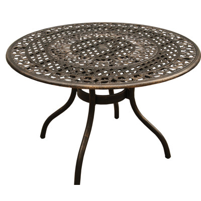 Nicola Aluminum Dining Table by Red Barrel Studio