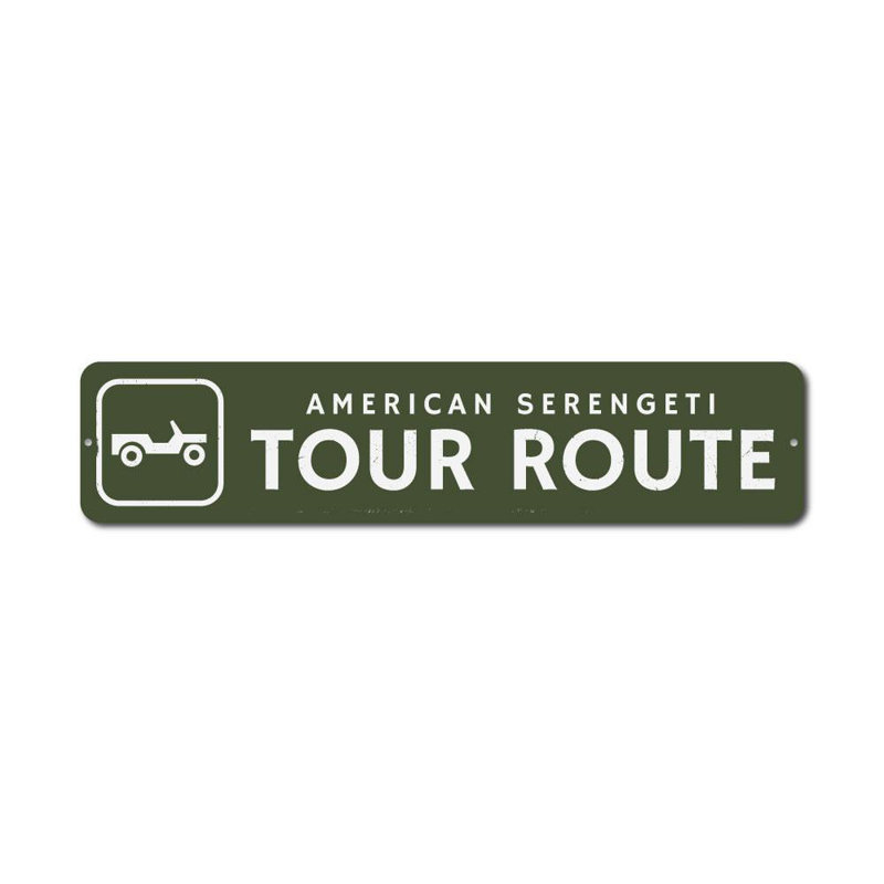 Plaque en aluminium Tour Route, H 6 po x l 24 po x P 0,063 po