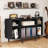 Half-Moon Record Player Stand With Charging Station-1327748399