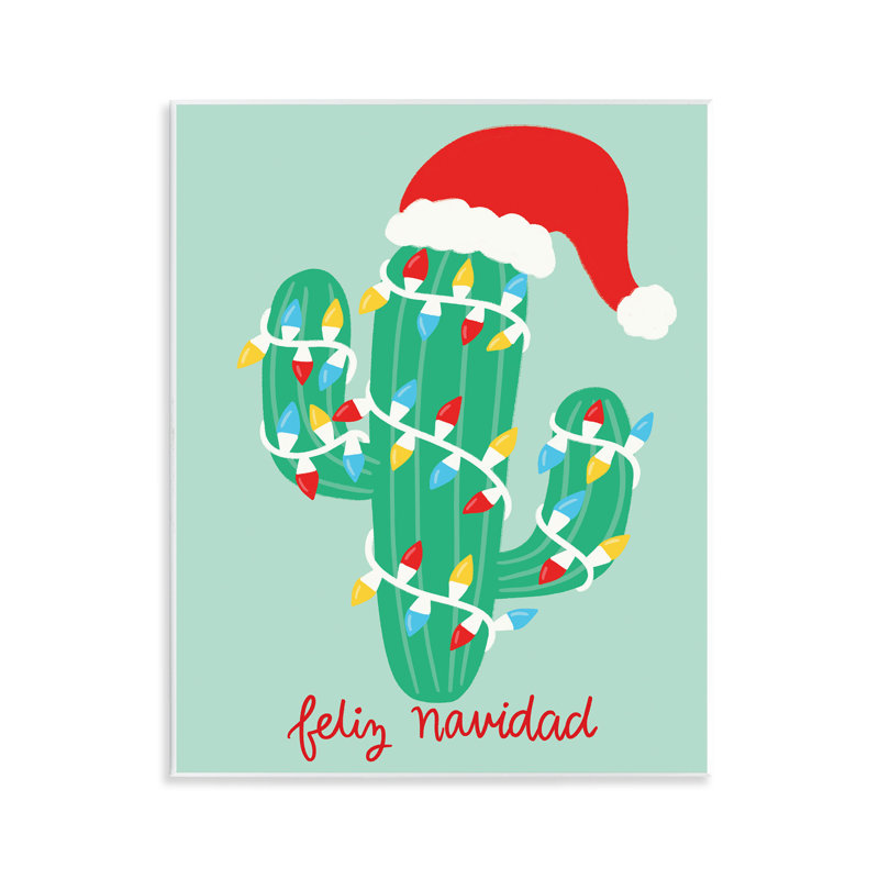 Cactus de Noël occidental, art mural par Taylor Shannon Designs