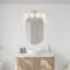 Dimmable Bathroom Wall Light with White Glass Shades-676788471-676788466-676788464