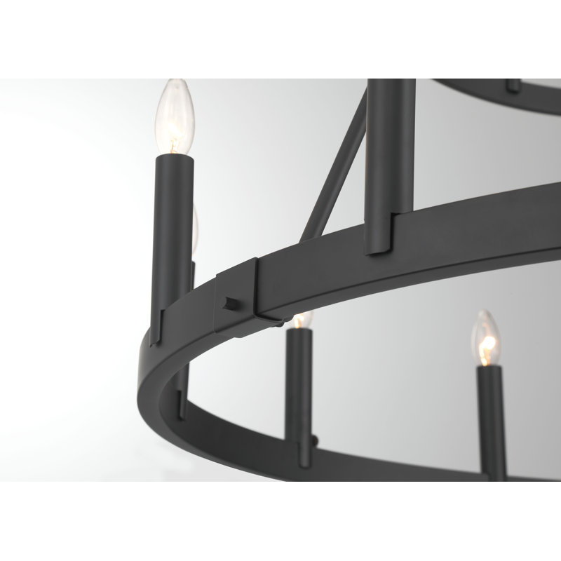 18 LIGHT CHANDELIER, Coal