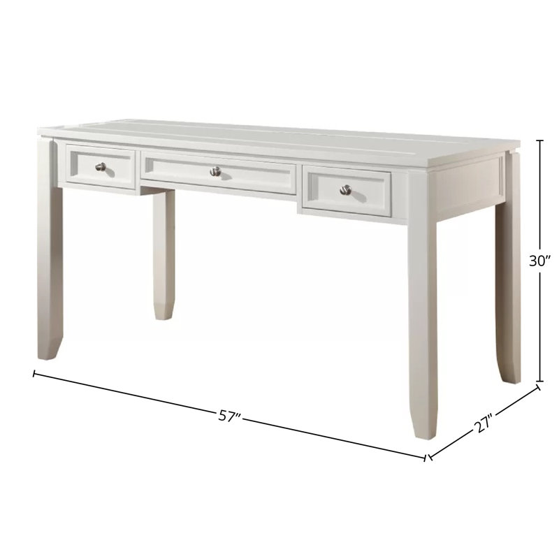Annmarie 4 Piece Solid Wood Computer Desk Office Set
