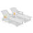 HDPE Outdoor Chaise Lounge, 5‑Position Adjustable Recliner with Rolling Wheels & Built‑In Cup Holder, Weather Resistant for Patio, Pool, Garden & Backyard-2108403206-2096513491