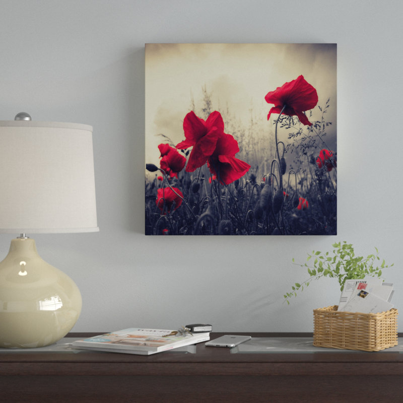 «Red For Love», reproduction de photo sur toile encadrée, H 18 po x l 18 po x p 2 po