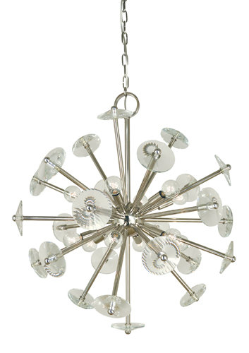 Lustre 12 lumières Rusandra par Orren Ellis, Laiton poli