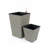 2-Pack Smart Self-watering Square Planter for Indoor and Outdoor - Hand Woven Wicker - Brown-1855801935