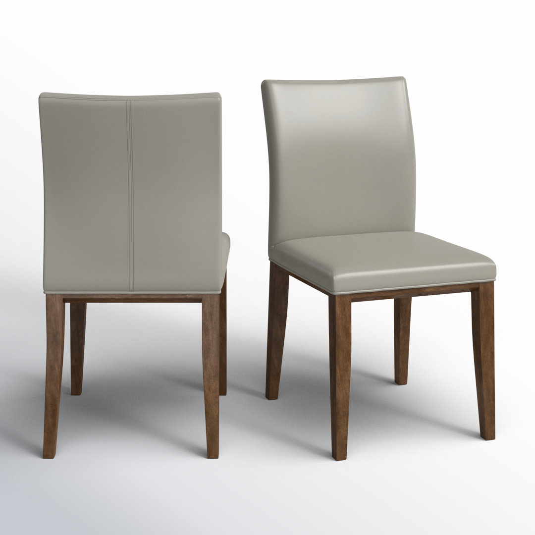 Arden 18'' H Genuine Leather Upholstered Side Chair (Set of 2) Joss & Main Upholstery 