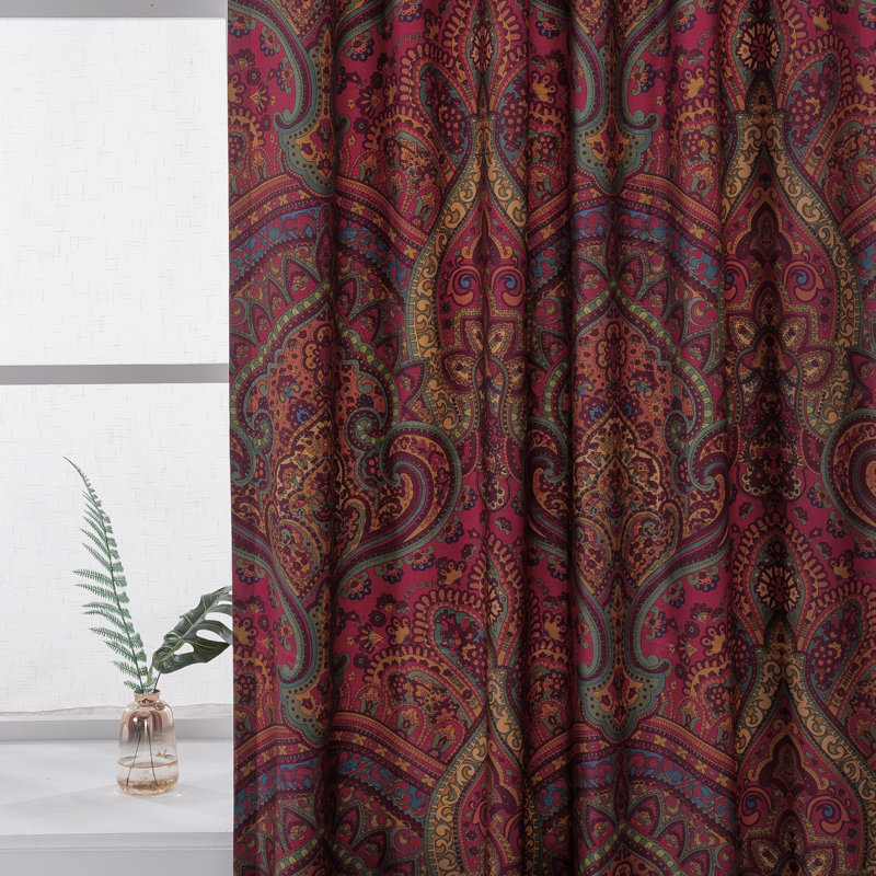 Cotton Semi Sheer Curtain Pair, 52" W x 84" L