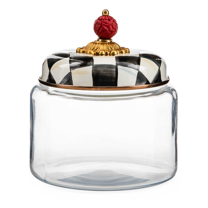 Courtly Check® Kitchen Canister, 7" H x 6.5" W x 6.5" D