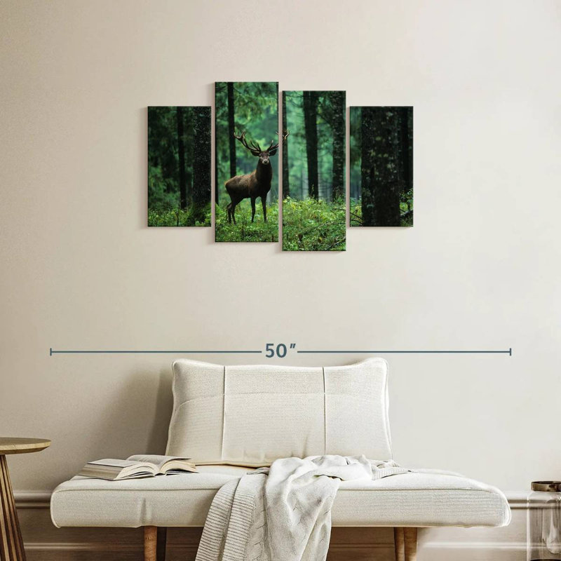 Brampt Elk In Forest, 22" H x 36" W